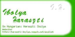 ibolya haraszti business card